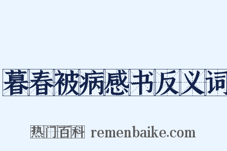 暮春被病感书反义词是什么意思的图片